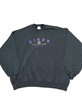 Vintage Sacramento Kings Men XL Crewneck Sweatshirt Basketball Jerzees Embroider